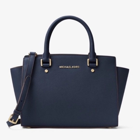 Michael Kors Selma Satchel Blue Bag - Picture 1 of 12